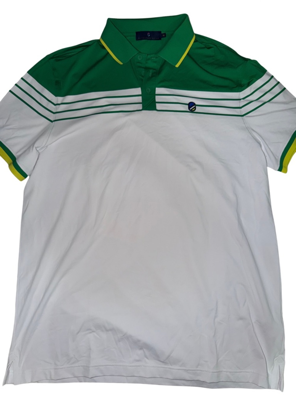 Extracurricular Green and White Polo Shirt - Classic Striped Chest